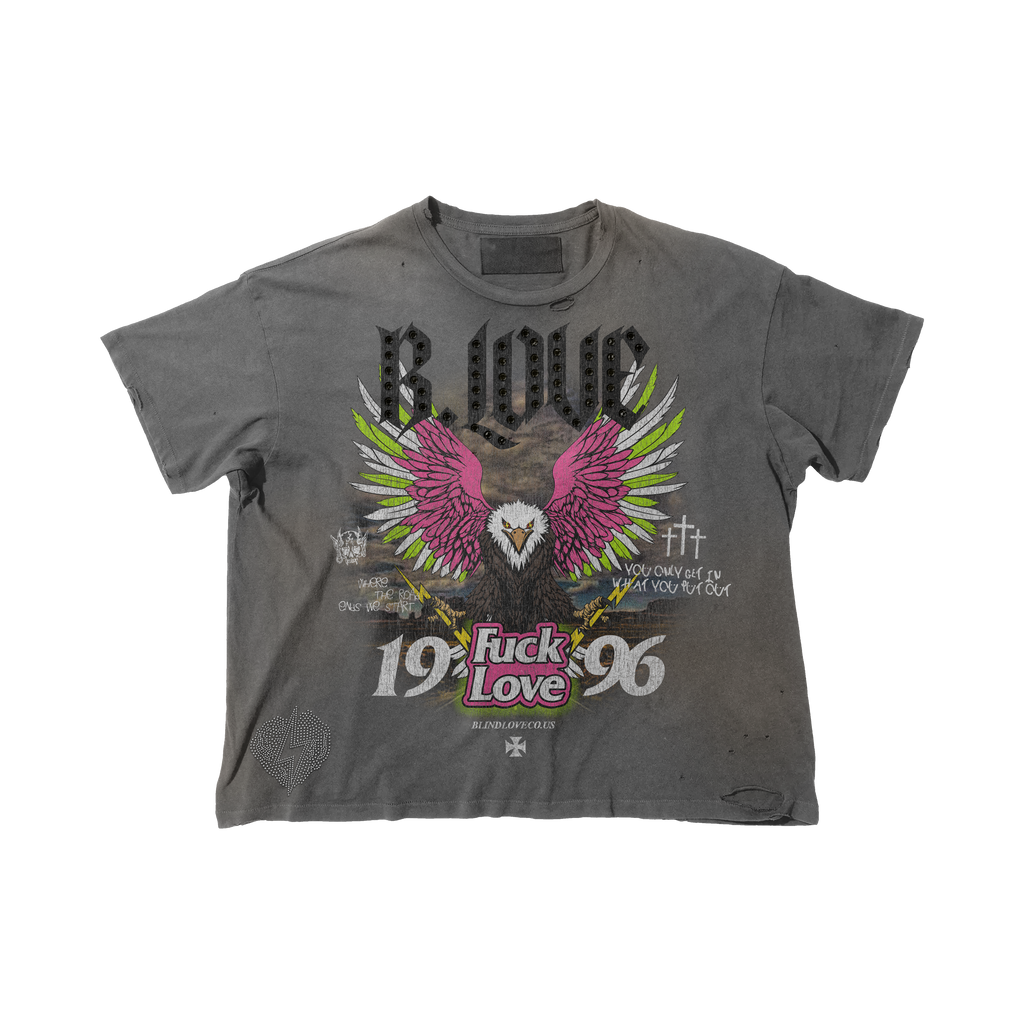 B.Love Pink Eagle Vintage Tee (no stones)